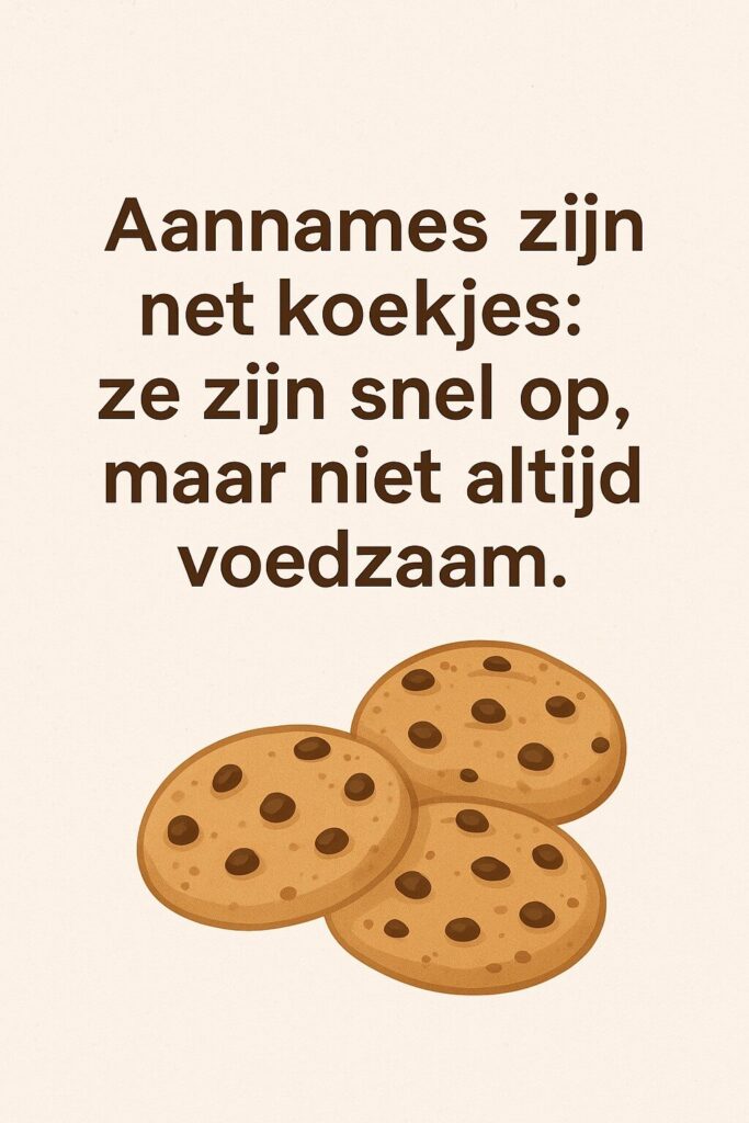 Aannames zijn net koekjes