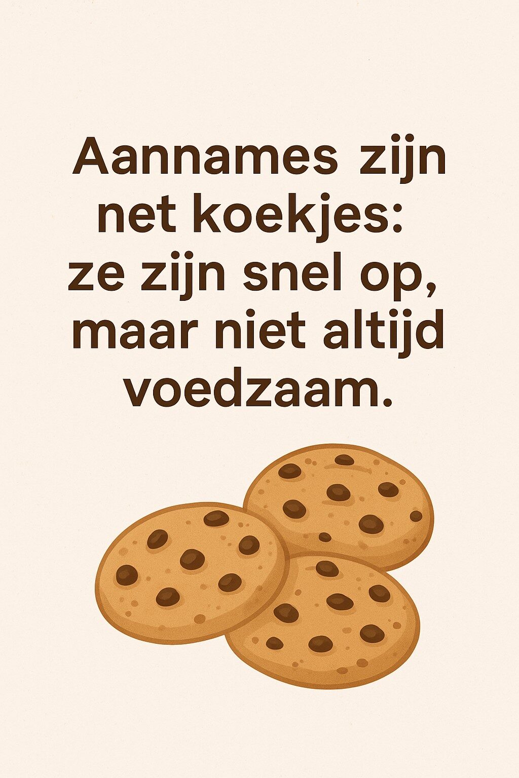 Aannames zijn net koekjes